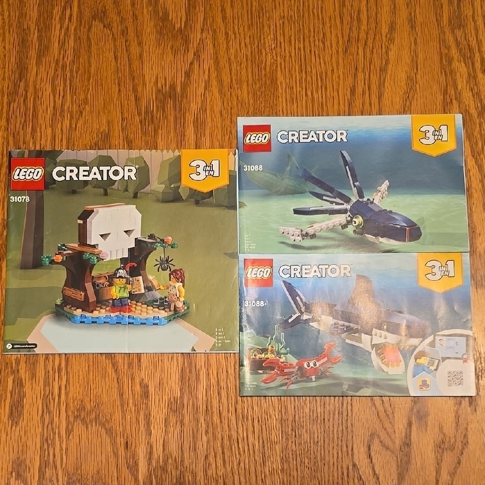 LEGO Creator 3-in-1 Skull Island and Sea Creatures INSTRUCTION BOOKS ONLY LOT H